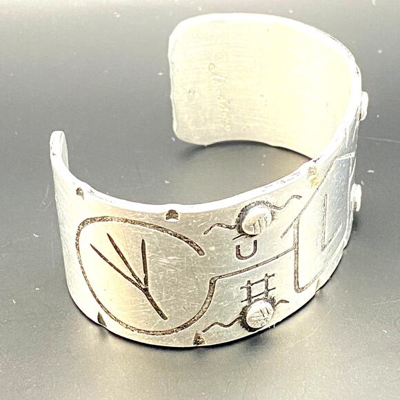 NELSON B. BOONE Aluminum Cuff Bracelet Ranch Cattle Promotional Branding Western - Picture 11 of 13